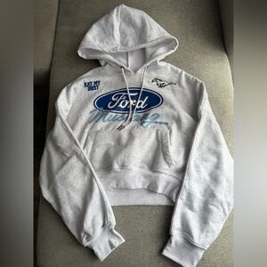 Ford Logo Blue and White Hoodie